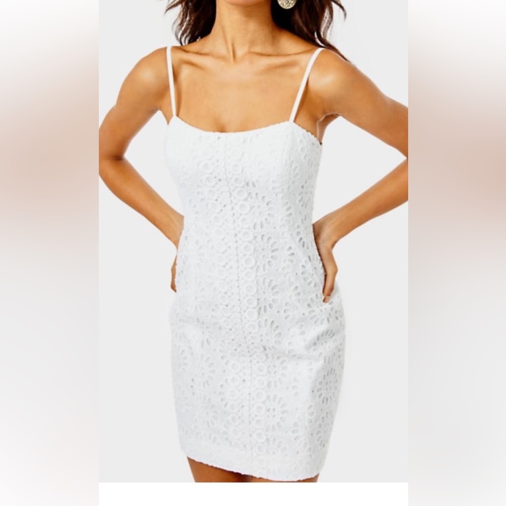 Lilly Pulitzer White Lace Midi Dress